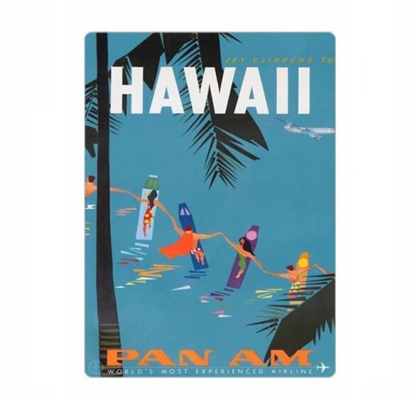 Vintage Hawaii Pan Am Print Magnet - Picture 1 of 2